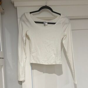 Divided Off-White Long Sleeve Top